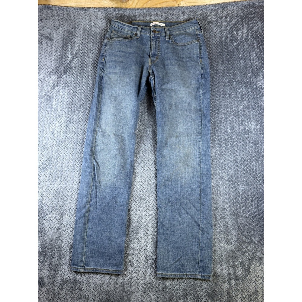 Levi Strauss Signature Straight Jeans Mens 30x32 Blue Denim Mid Rise 58988-0048